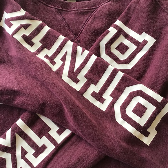 PINK VICTORIAS SECRET COLLEGIATE SWEATSHIRT PURPLE MEDIUM - Picture 9 of 14